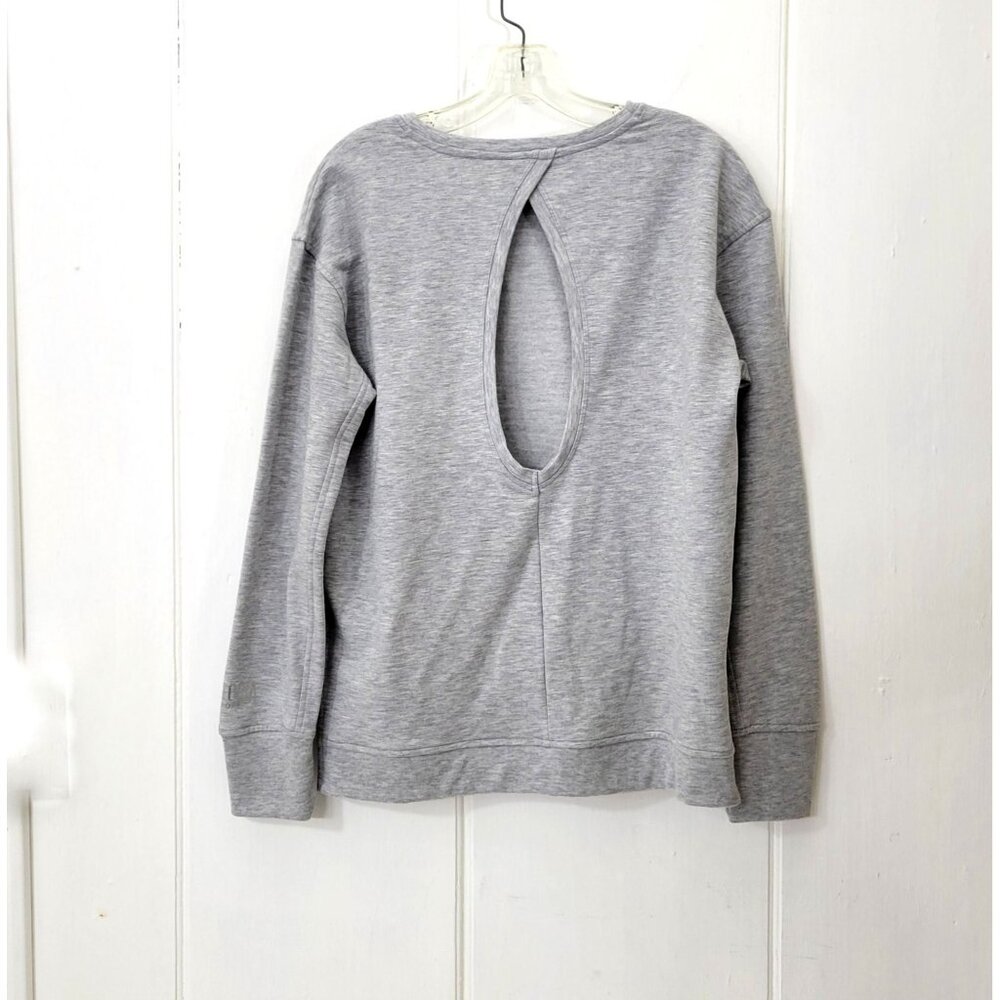 Victoria Sport Gray Sweatshirt with Keyhole Back Women's Size XS - Picture 2 of 3